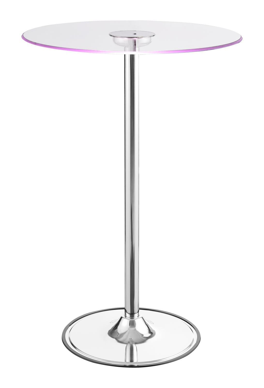 Thea Chrome/Clear LED Bar Table by Coaster at Eve Furniture