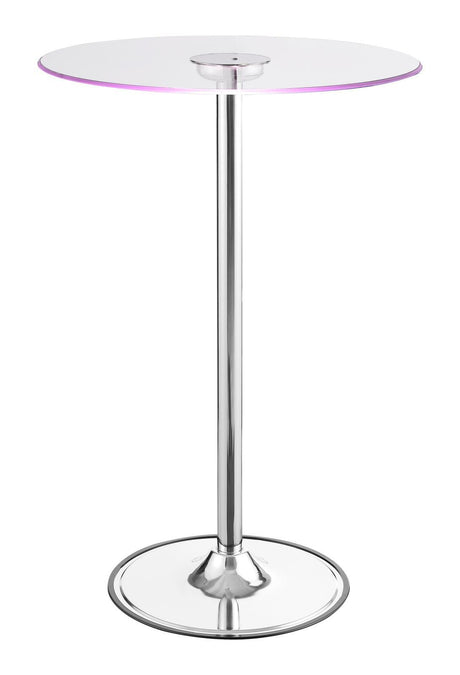 Thea Chrome/Clear LED Bar Table by Coaster at Eve Furniture