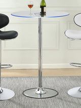 Thea Chrome/Clear LED Bar Table by Coaster at Eve Furniture