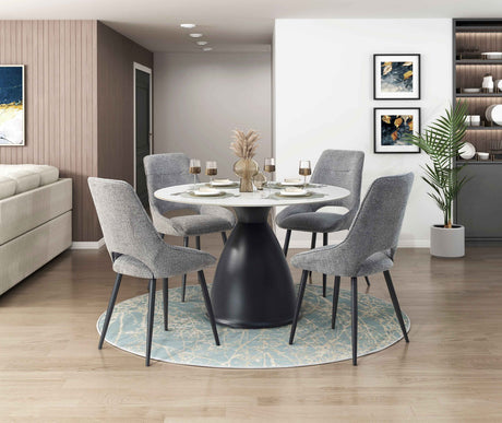 Thea Gray Side Chair, Set of 2 by Homelegance at Eve Furniture