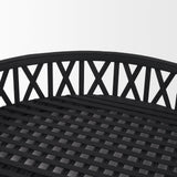 Thea Matte Black Wicker Trays (Set of 2) by Mercana at Eve Furniture