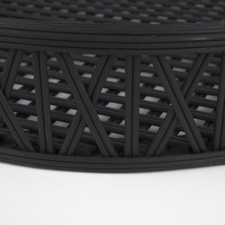 Thea Matte Black Wicker Trays (Set of 2) by Mercana at Eve Furniture