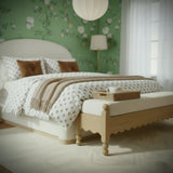 Thelma 56" Cream Performance Basketweave Bench by TOV Furniture at Eve Furniture