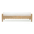 Thelma 56" Cream Performance Basketweave Bench by TOV Furniture at Eve Furniture