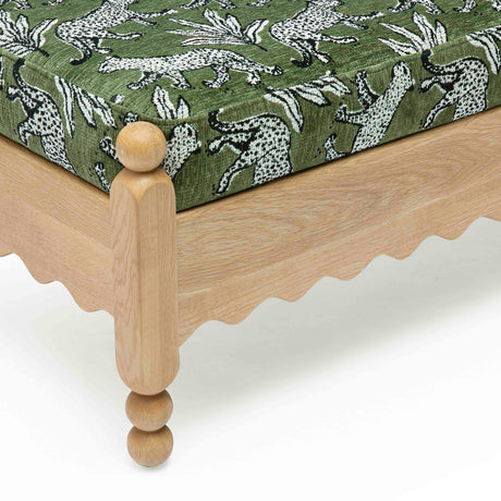 Thelma 56" Leopard Jacquard Bench by TOV Furniture at Eve Furniture