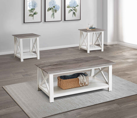 Thelma Gray 3-Piece Cocktail Set by Crown Mark at Eve Furniture
