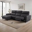 Themis Black Power Sectional with Left Chaise by Furniture of America at Eve Furniture