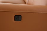 Themis Brown Clay Power Sectional with Left Chaise by Furniture of America at Eve Furniture