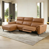 Themis Brown Clay Power Sectional with Left Chaise by Furniture of America at Eve Furniture