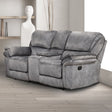 Themis Gray Manual Loveseat by Furniture of America at Eve Furniture