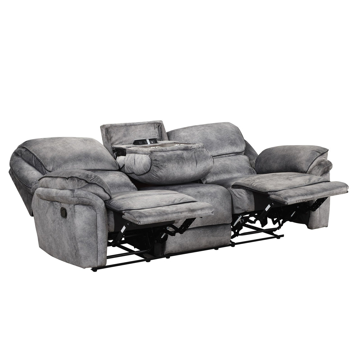 Themis Gray Sofa & Loveseat by Furniture of America at Eve Furniture