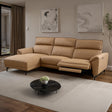 Themis Light Brown Power Sectional with Left Chaise by Furniture of America at Eve Furniture