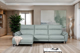 Themis Pale Blue Power Sectional with Left Chaise by Furniture of America at Eve Furniture