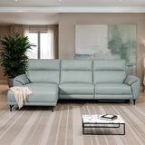 Themis Pale Blue Power Sectional with Left Chaise by Furniture of America at Eve Furniture