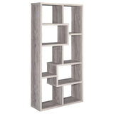 Theo Gray Driftwood 10-Shelf Bookcase