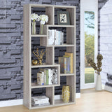 Theo Gray Driftwood 10-Shelf Bookcase