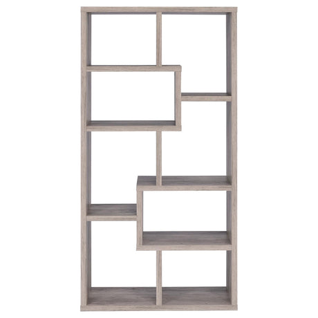 Theo Gray Driftwood 10-Shelf Bookcase