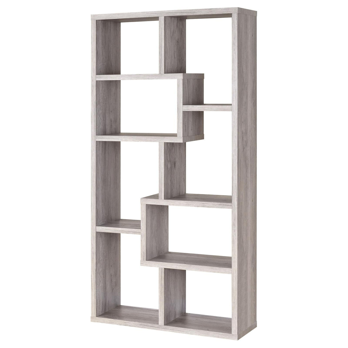 Theo Gray Driftwood 10-Shelf Bookcase