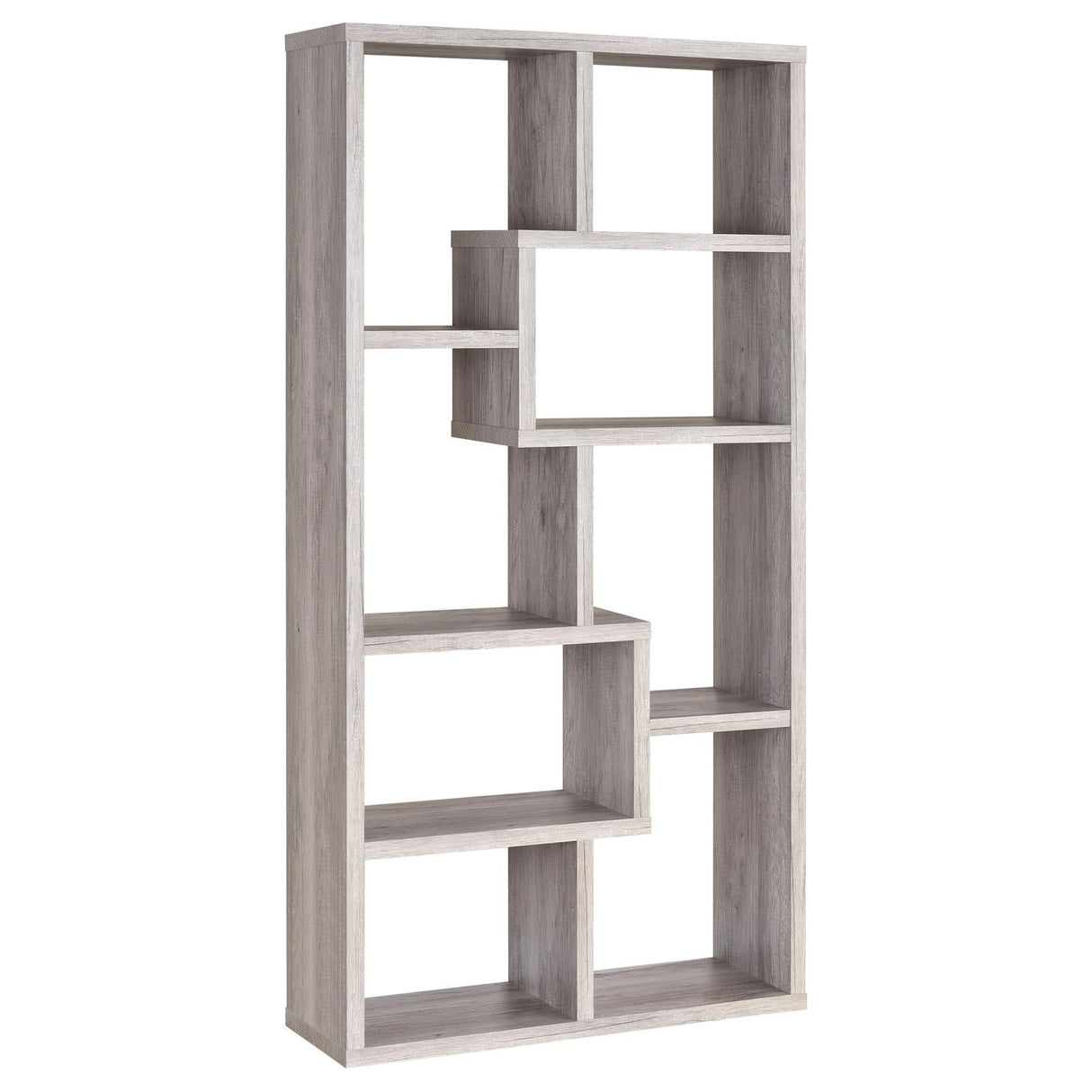 Theo Gray Driftwood 10-Shelf Bookcase