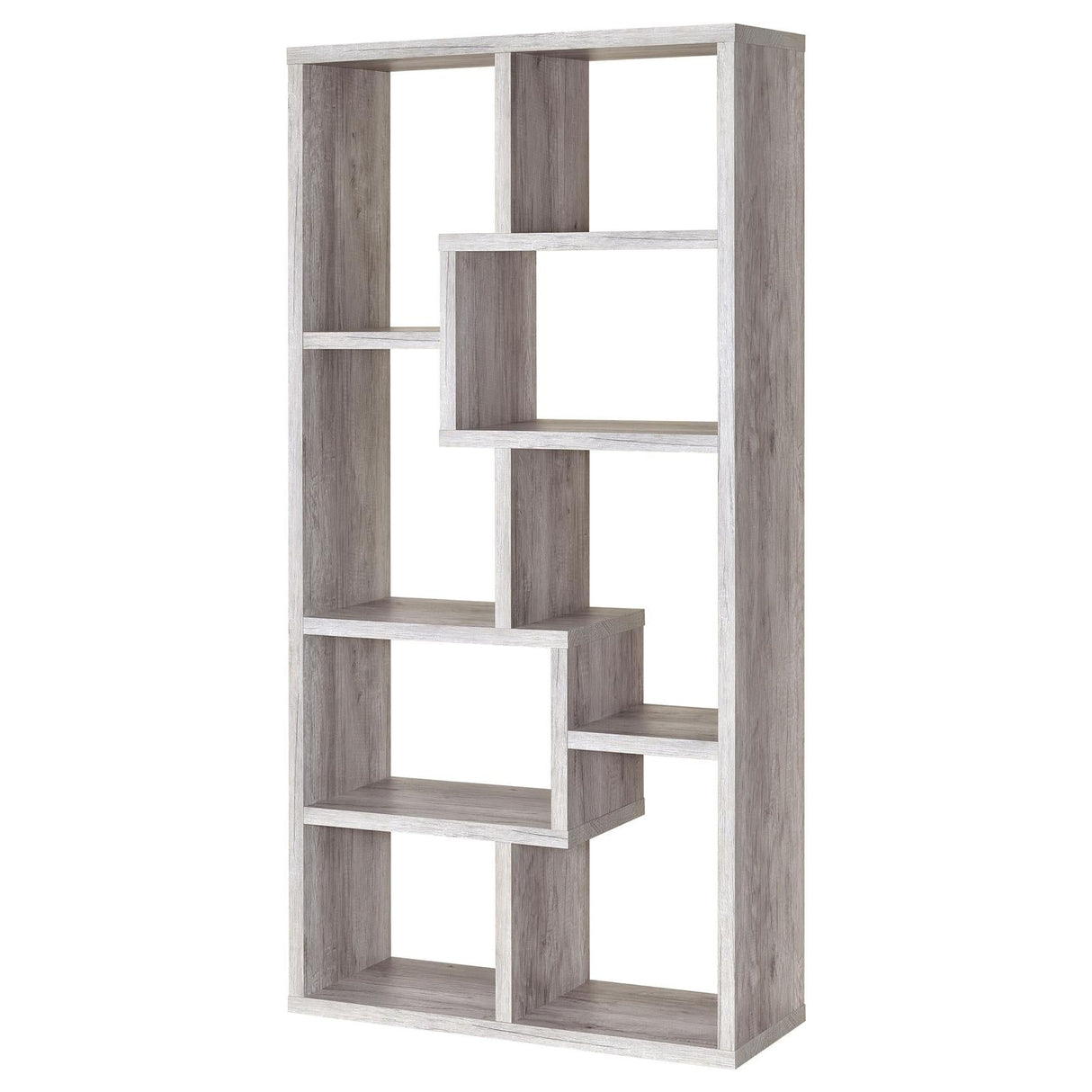 Theo Gray Driftwood 10-Shelf Bookcase