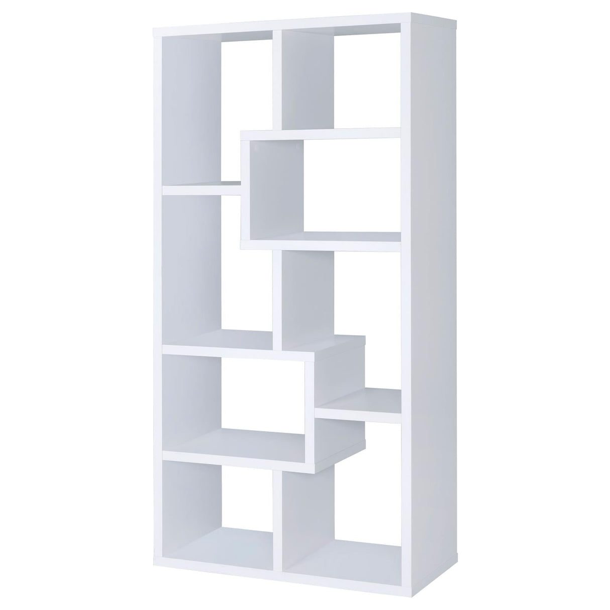 Theo White 10-Shelf Bookcase