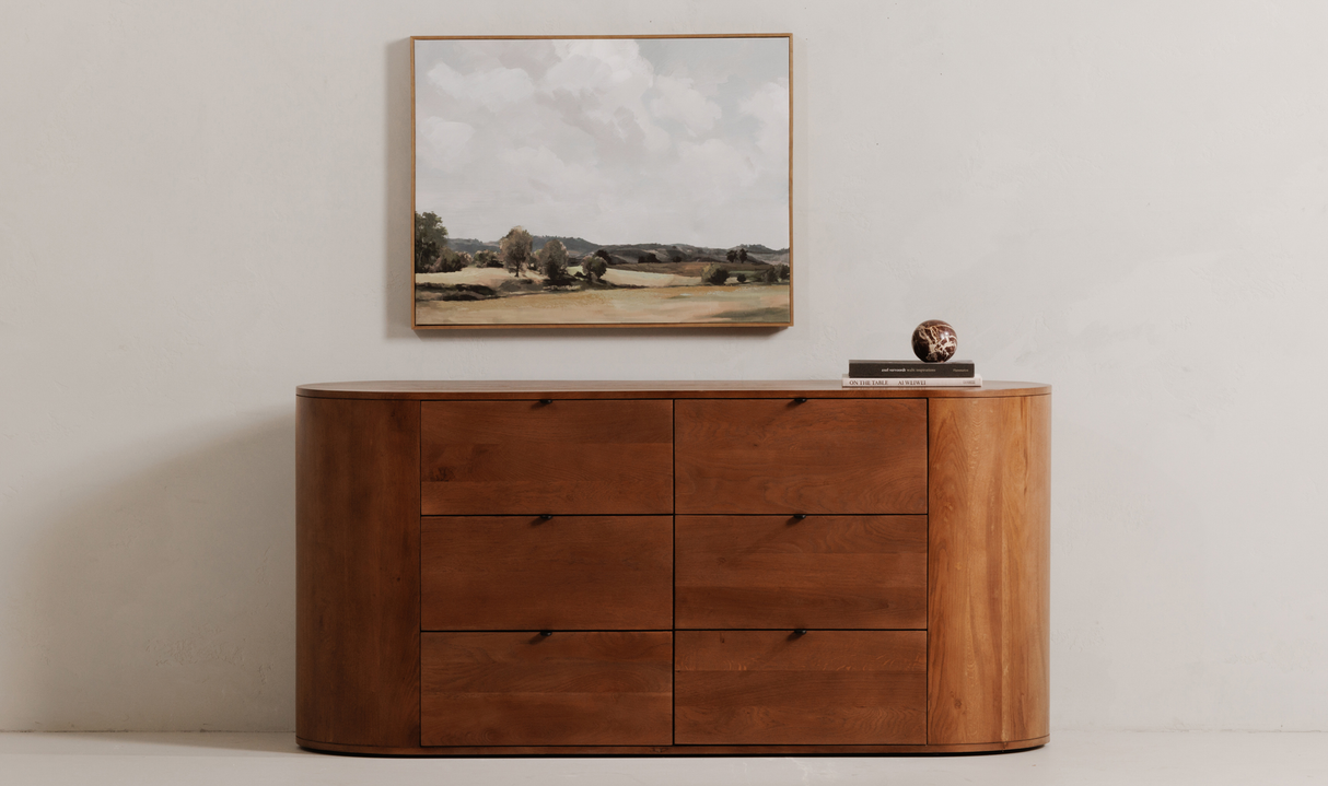 Theo 6 Drawer Dresser Brown by Moe's Home at Eve Furniture