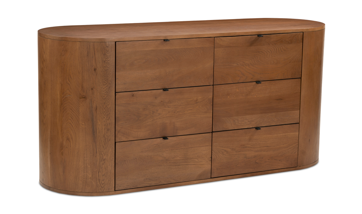 Theo 6 Drawer Dresser Brown by Moe's Home at Eve Furniture