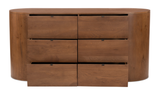 Theo 6 Drawer Dresser Brown by Moe's Home at Eve Furniture