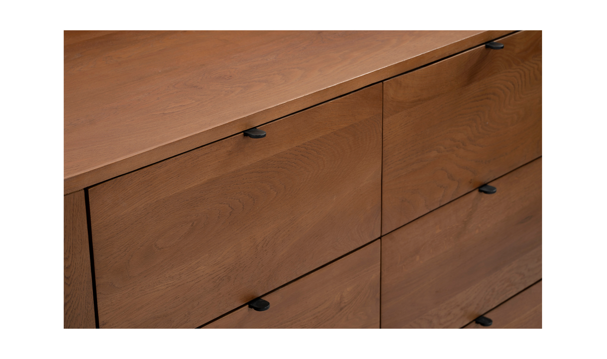 Theo 6 Drawer Dresser Brown by Moe's Home at Eve Furniture