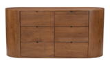 Theo 6 Drawer Dresser Brown by Moe's Home at Eve Furniture