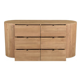 Theo 6 Drawer Dresser Natural by Moe's Home at Eve Furniture