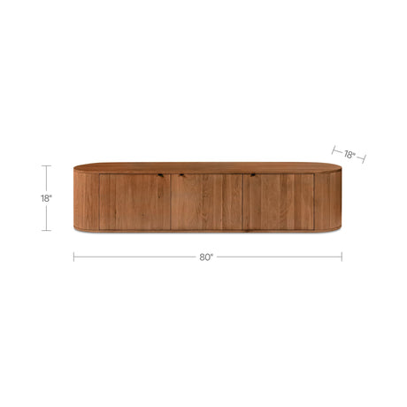Theo Brown Media Bench by MOES at Eve Furniture