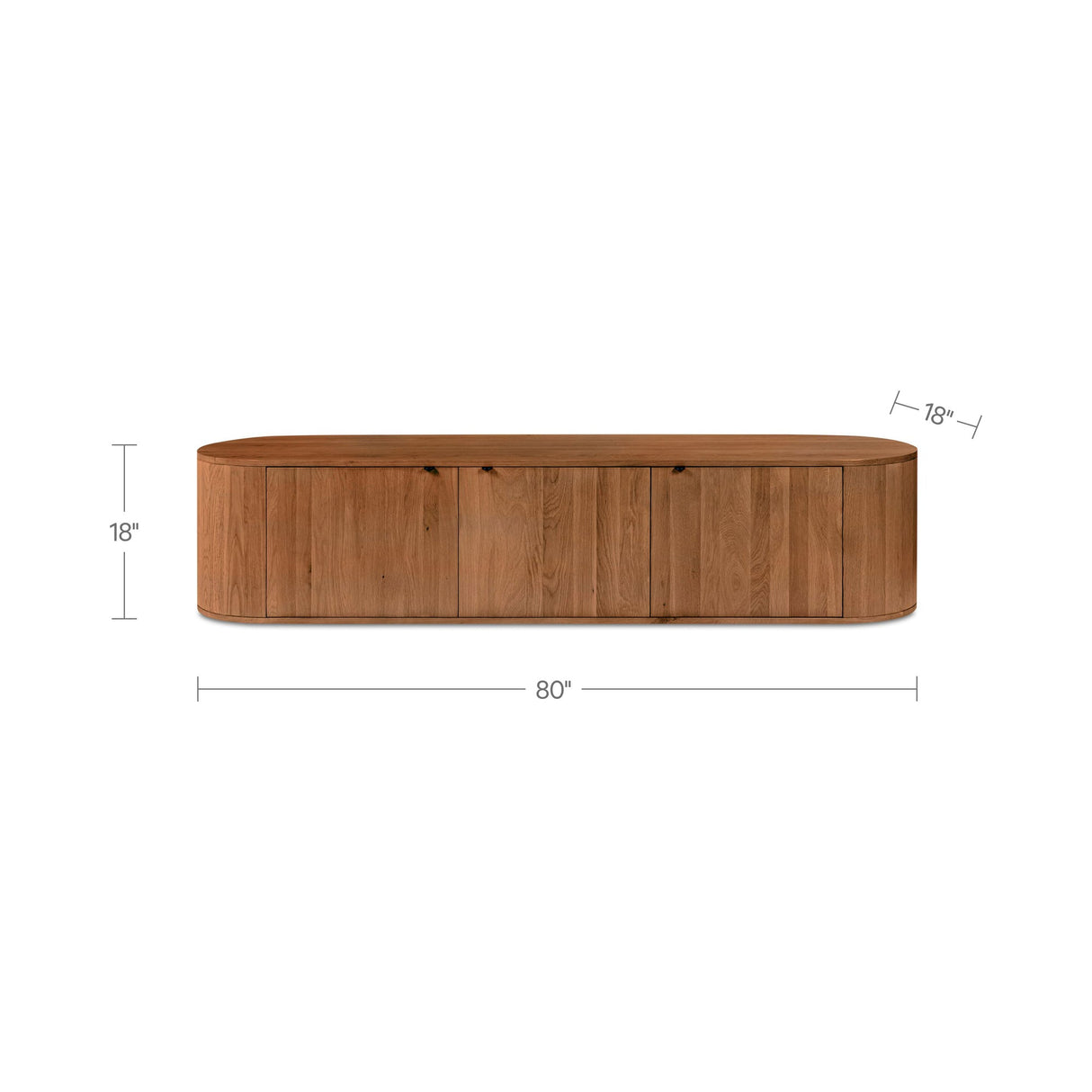 Theo Brown Media Bench by Moe's Home at Eve Furniture
