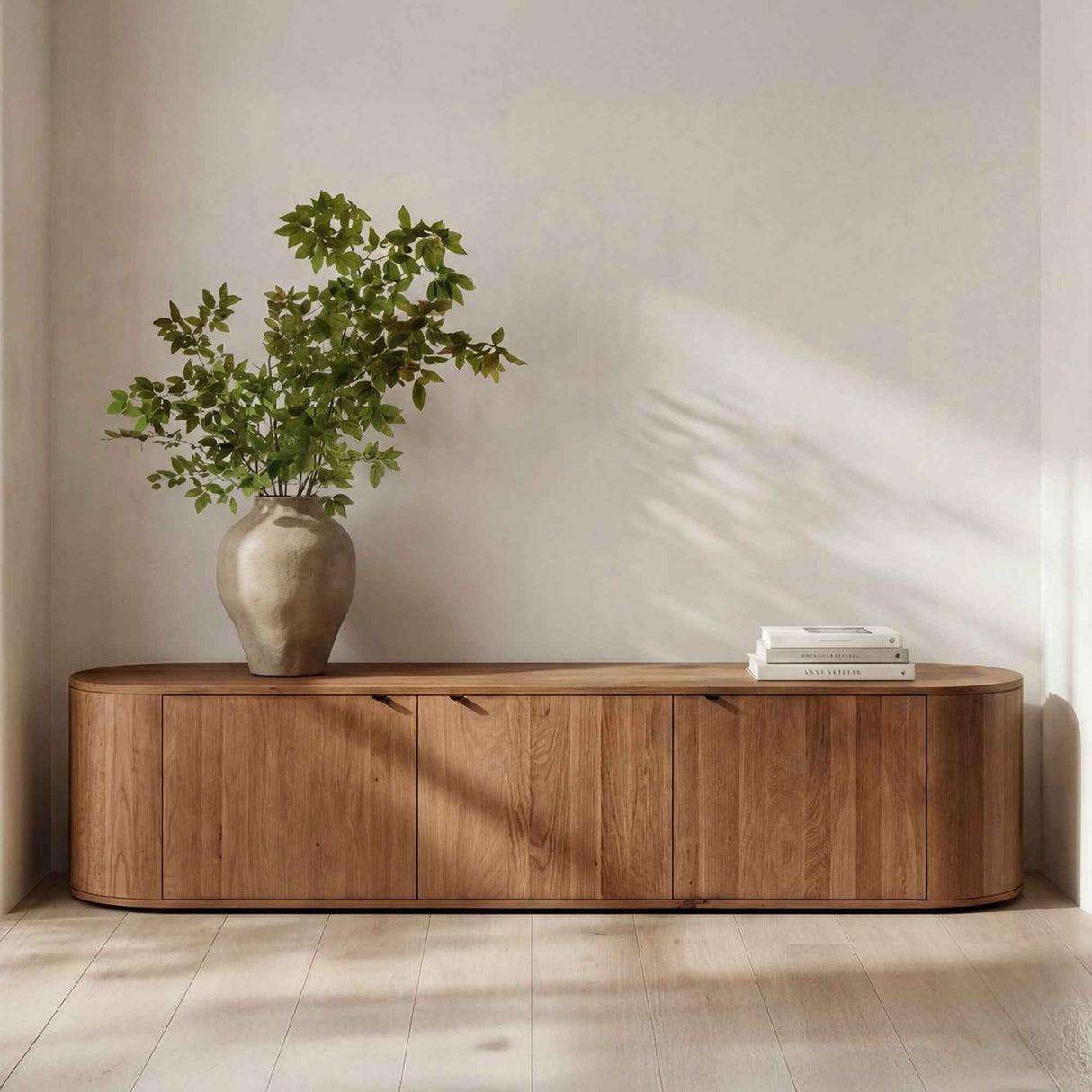 Theo Brown Media Bench by Moe's Home at Eve Furniture