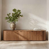 Theo Brown Media Bench by Moe's Home at Eve Furniture