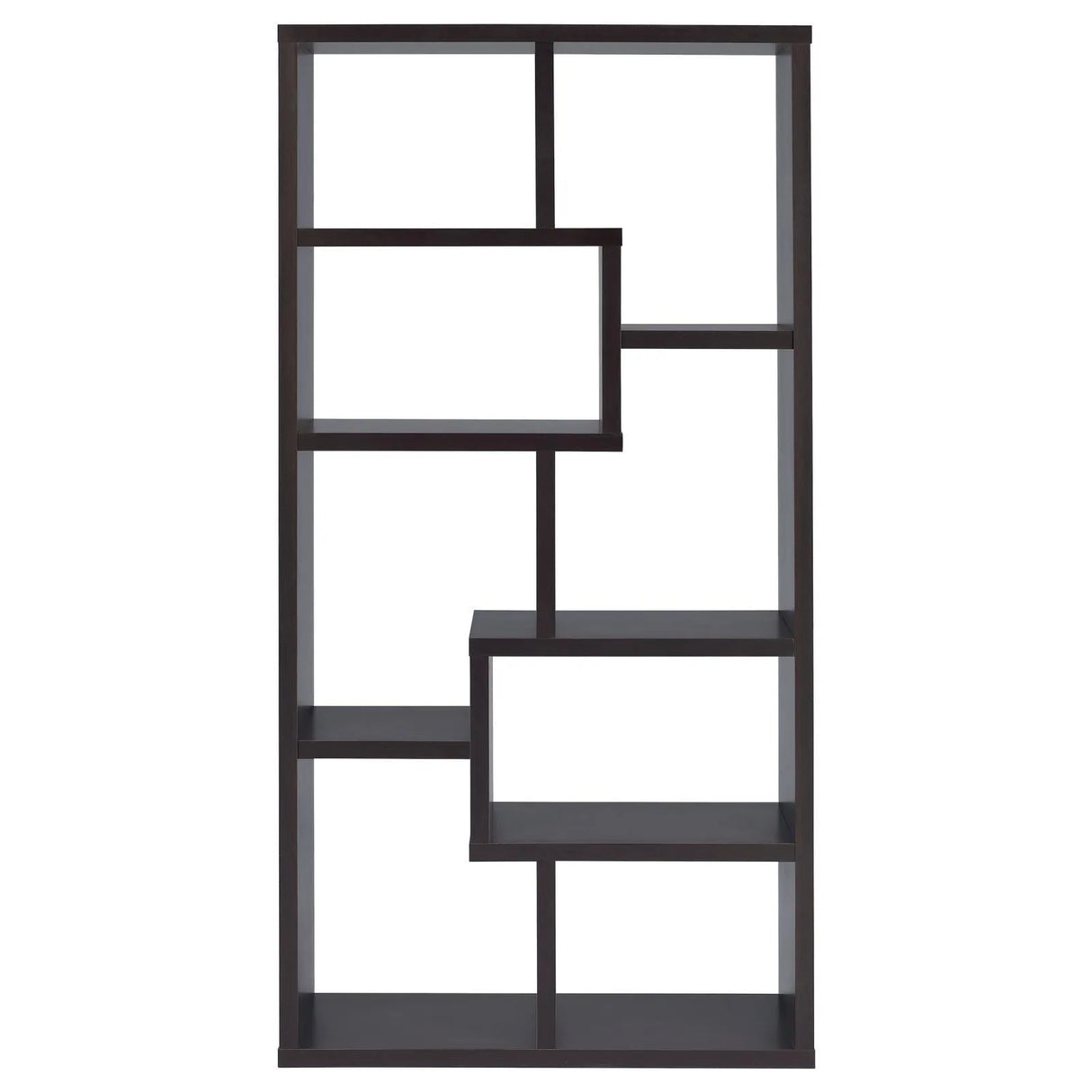 Theo Cappuccino 10-Shelf Bookcase by Coaster at Eve Furniture