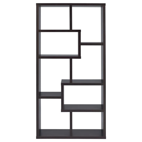Theo Cappuccino 10-Shelf Bookcase by Coaster at Eve Furniture