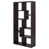 Theo Cappuccino 10-Shelf Bookcase by Coaster at Eve Furniture