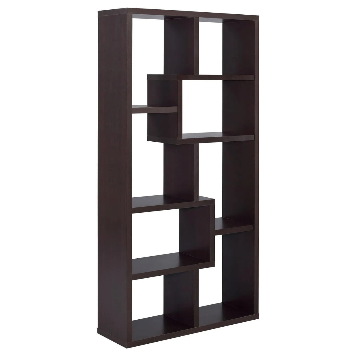 Theo Cappuccino 10-Shelf Bookcase by Coaster at Eve Furniture