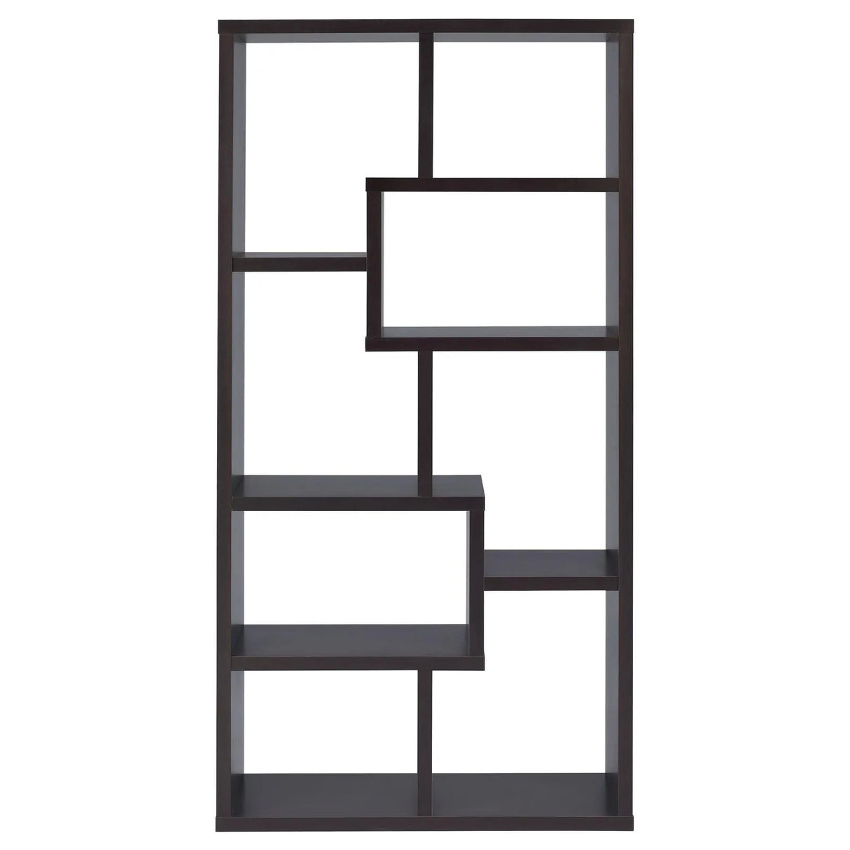Theo Cappuccino 10-Shelf Bookcase by Coaster at Eve Furniture