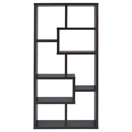 Theo Cappuccino 10-Shelf Bookcase by Coaster at Eve Furniture