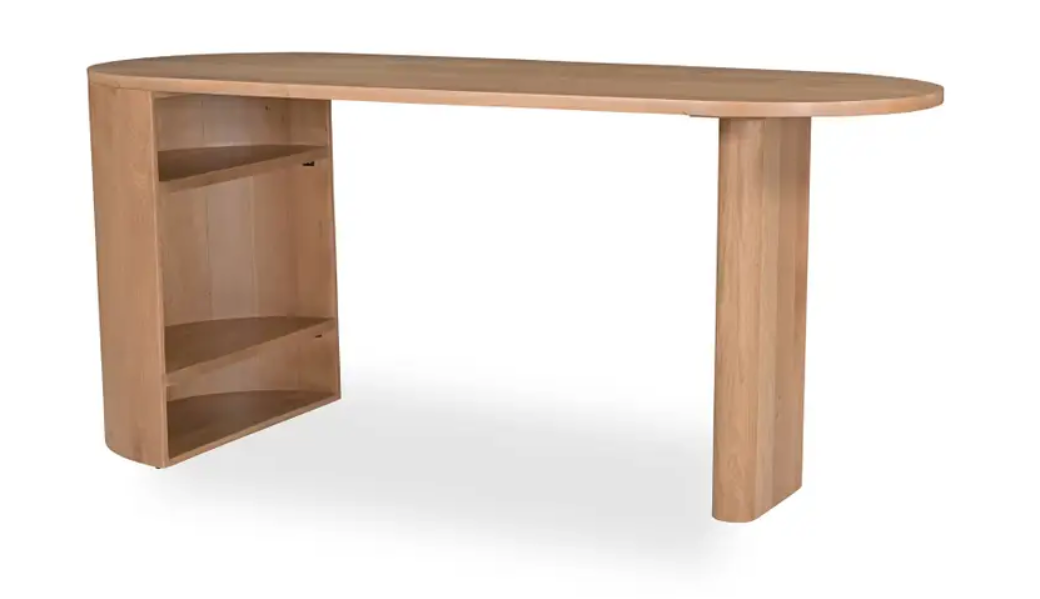 Theo Desk Natural by Moe's Home at Eve Furniture