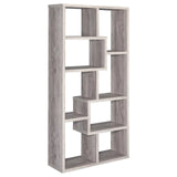 Theo Gray Driftwood 10-Shelf Bookcase by Coaster at Eve Furniture