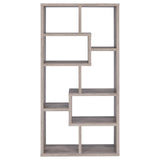 Theo Gray Driftwood 10-Shelf Bookcase by Coaster at Eve Furniture