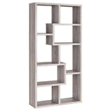 Theo Gray Driftwood 10-Shelf Bookcase by Coaster at Eve Furniture