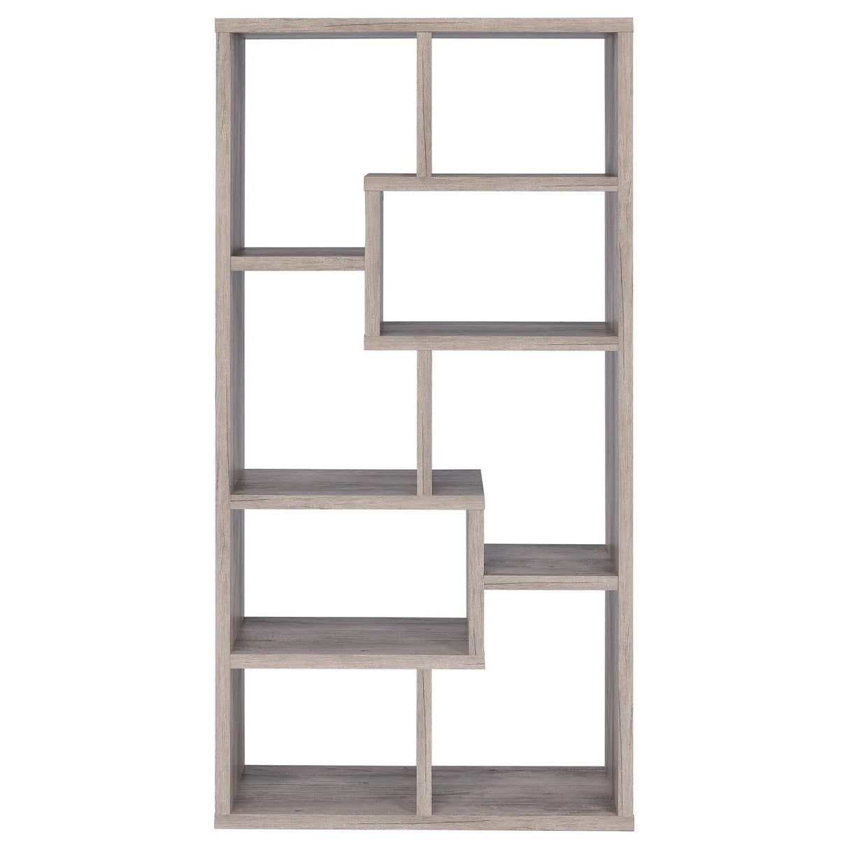 Theo Gray Driftwood 10-Shelf Bookcase by Coaster at Eve Furniture
