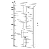 Theo Mango 71-inch 6-shelf Bookshelf by Coaster at Eve Furniture
