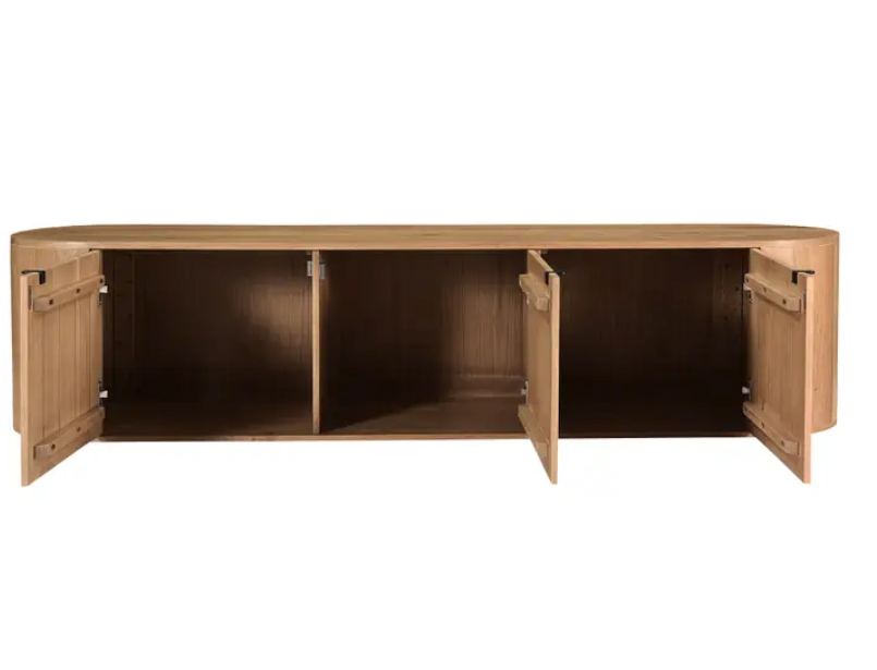 Theo Media Bench Natural by Moe's Home at Eve Furniture