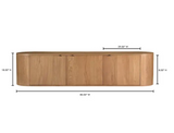 Theo Media Bench Natural by Moe's Home at Eve Furniture