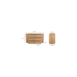 Theo Natural 6 Drawer Dresser by Moe's Home at Eve Furniture